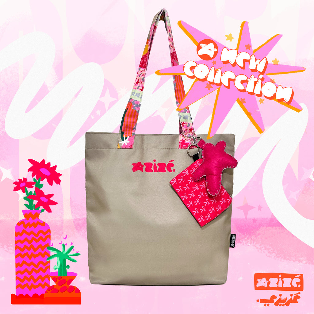Beige Tote bag