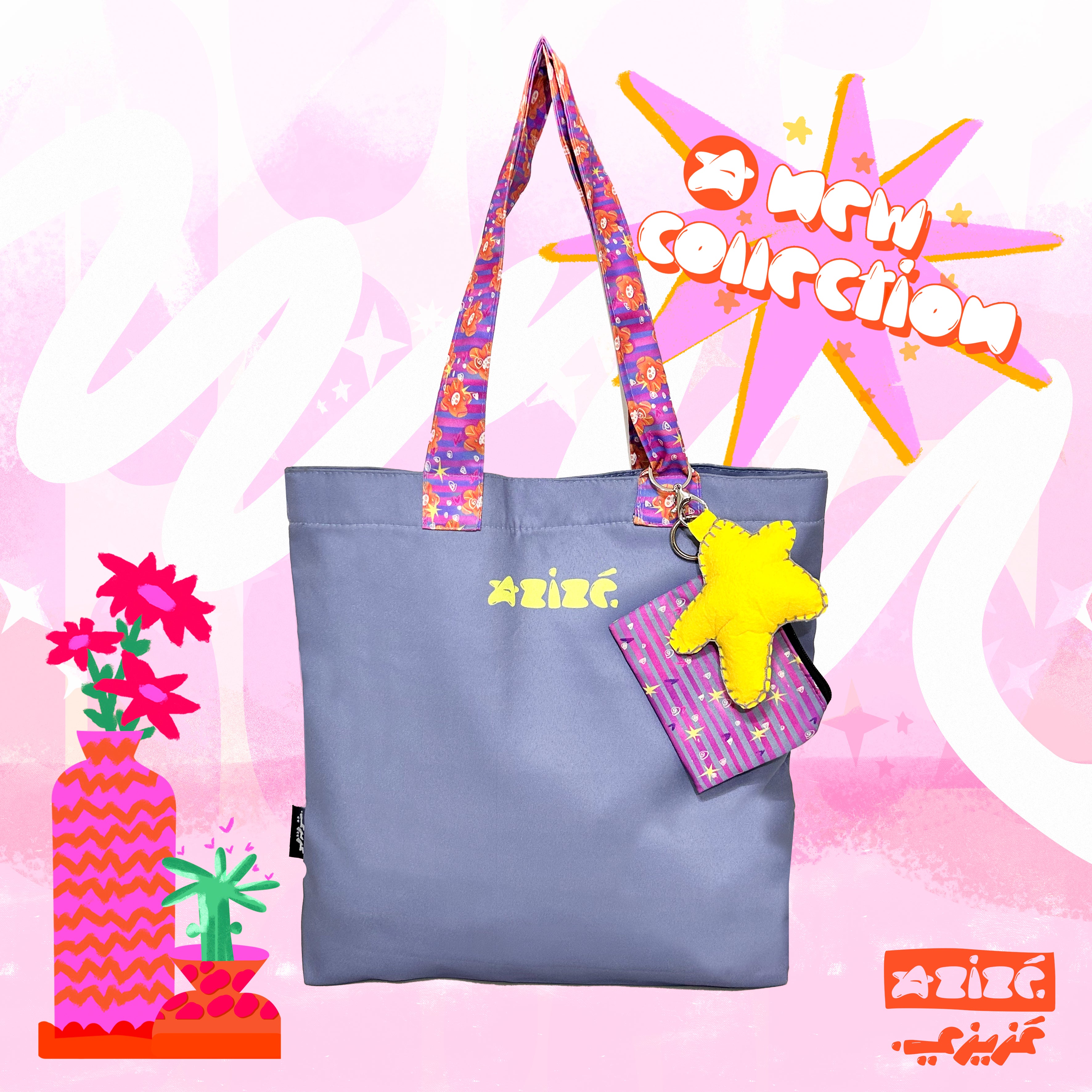 Blue Tote bag